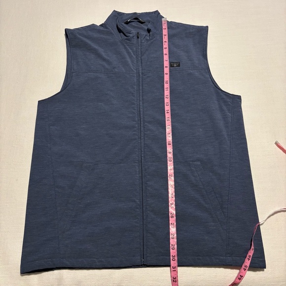 Men’s Travis Mathew Top of the Line Golf Vest | Heather Dress Blues | Size XL - Picture 11 of 12